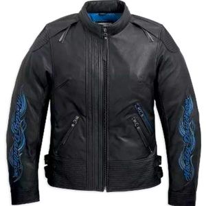 Black leather Harley Davidson Jacket for Women size M